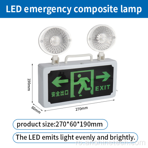 Iluminat de ieșire de urgență cu litiu de 3,7 V